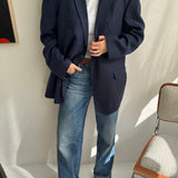 Two toned blazer in blue tones