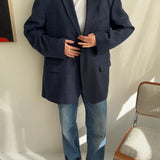 Two toned blazer in blue tones
