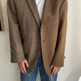 Two toned blazer in pale brown tones