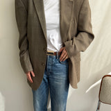 Contrasted blazer in dusty green/grey tones