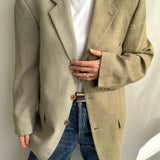 Two toned blazer in pastel green