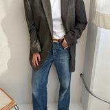 Green speckered contrasted blazer