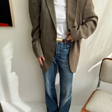 Contrasted blazer in dusty green/grey tones