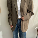 Contrasted blazer in dusty green/grey tones