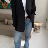 Black pinstriped Dior blazer