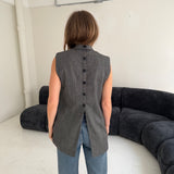 Double breasted vest in grey
