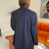 Navy pinstriped and solid contrasted blazer (Express Shipping)