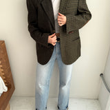 Green and brown houndstooth