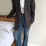 Contrasted blazer in grey tones