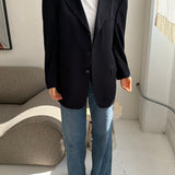 Solid navy Dior blazer