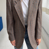 Stunning blazer in herringbone with colourful stripes