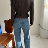 Brown Speckered Belted blazer