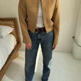 Bomber jacket in camel