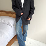 Gorgeous tweed blue toned contrasted blazer