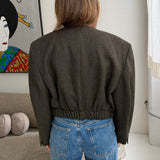 Speckered green bomber jacket