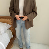 Brown button back blazer