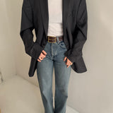 Stunning Ermenegildo Zegna grey pinstriped blazer