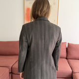 Brown wool double-breasted blazer