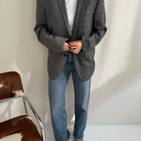 Contrasted blazer in grey tones