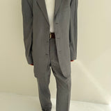 Pale grey pinstriped suit Dior suit