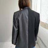 Contrasted blazer in Dark grey and grey pinstriped (Express shipping)