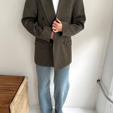 Green double breasted blazer