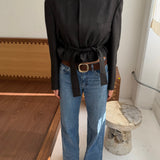 Belted blazer in Dark browns
