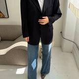 Solid navy Dior blazer