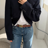Bomber jacket in navy blue