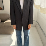 Vintage Burberry blazer in grey striped
