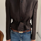 Brown Speckered Belted blazer