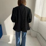 Contrasted blazer in solid grey and checkered (Express shipping)