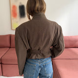 Belted blazer in Brown