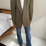 Vintage YSL blazer in green houndstooth