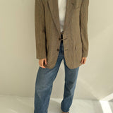 Vintage checkered Burberry blazer in brown tones