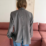 Green double-breasted Button back blazer