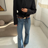 Belted blazer in Black