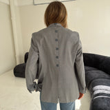 Pale grey button back blazer