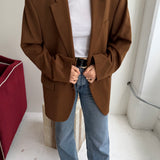 Wool and cashmere brown blazer