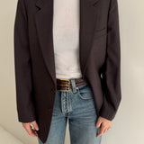 Burgundy/brown patterned blazer