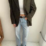 Green and brown houndstooth