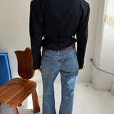 Belted blazer in Navy