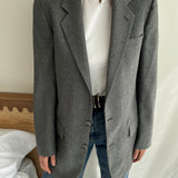 Grey wool blazer