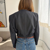 Speckered blue bomber jacket
