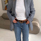 Stunning blue herringbone blazer