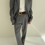 Pale grey pinstriped suit Dior suit