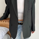 Deep green button back blazer