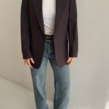 Burgundy/brown patterned blazer