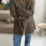 Vintage Burberry blazer in plaid with green and brown tones