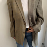 Houndstooth and plaid contrasted blazer